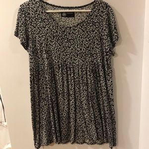 American apparel black and white babydoll dress